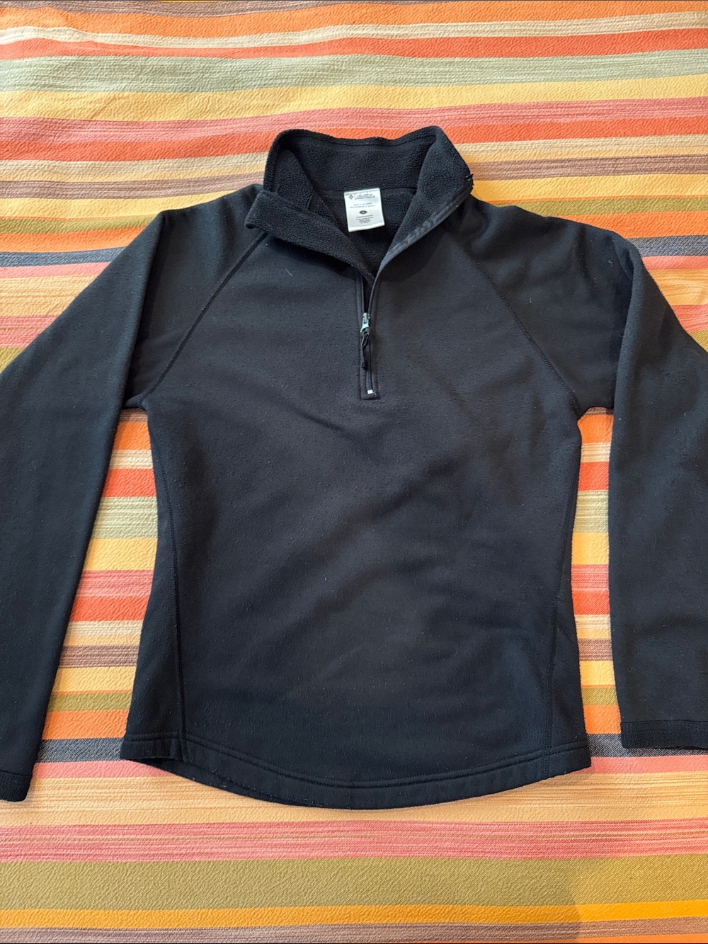 Columbia Black Quarter-Zip Fleece Pullover